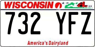 WI license plate 732YFZ