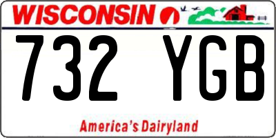 WI license plate 732YGB