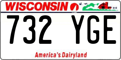 WI license plate 732YGE