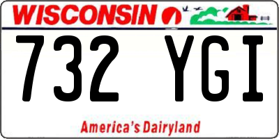 WI license plate 732YGI