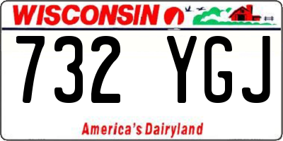 WI license plate 732YGJ
