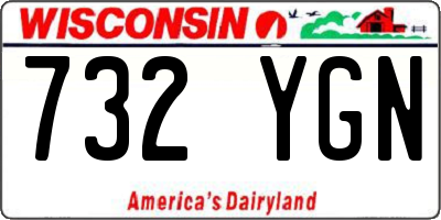 WI license plate 732YGN
