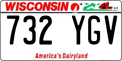 WI license plate 732YGV