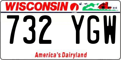 WI license plate 732YGW