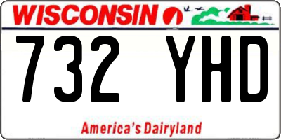 WI license plate 732YHD