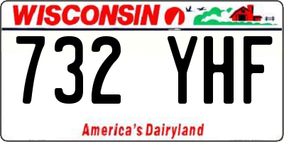 WI license plate 732YHF