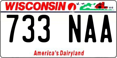 WI license plate 733NAA