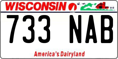 WI license plate 733NAB