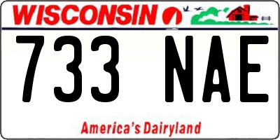 WI license plate 733NAE