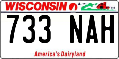 WI license plate 733NAH