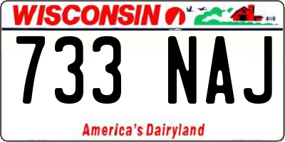 WI license plate 733NAJ