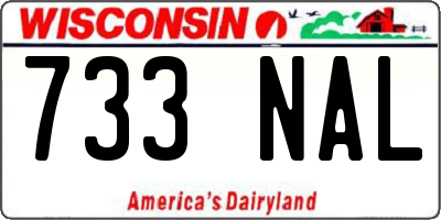 WI license plate 733NAL