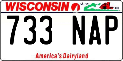 WI license plate 733NAP