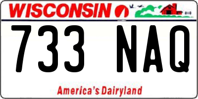 WI license plate 733NAQ