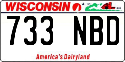 WI license plate 733NBD