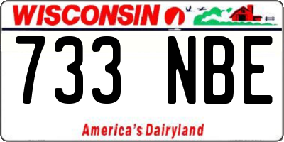 WI license plate 733NBE