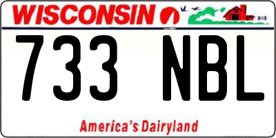 WI license plate 733NBL