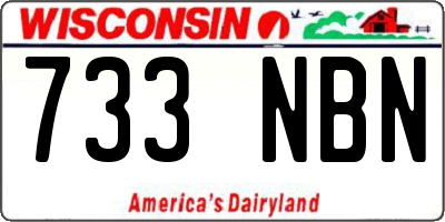 WI license plate 733NBN