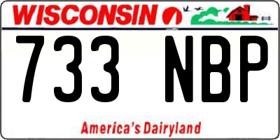 WI license plate 733NBP