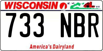 WI license plate 733NBR