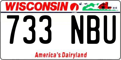 WI license plate 733NBU