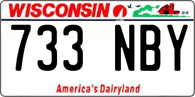 WI license plate 733NBY