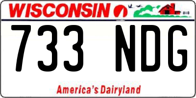 WI license plate 733NDG
