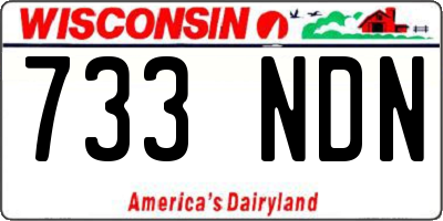 WI license plate 733NDN