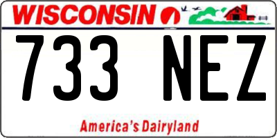 WI license plate 733NEZ