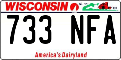 WI license plate 733NFA