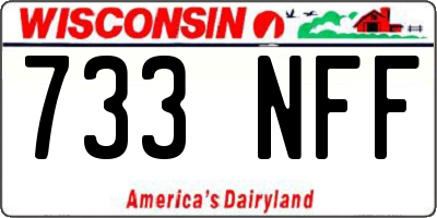 WI license plate 733NFF
