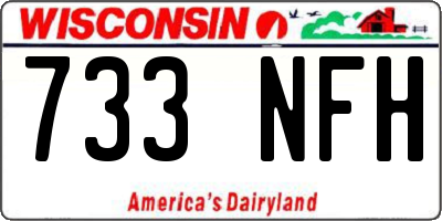 WI license plate 733NFH