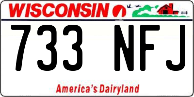 WI license plate 733NFJ