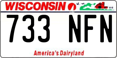 WI license plate 733NFN