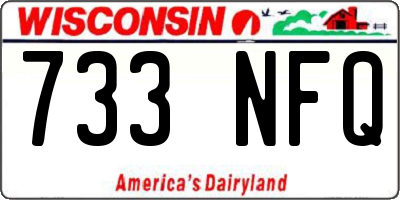 WI license plate 733NFQ