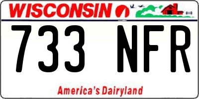 WI license plate 733NFR