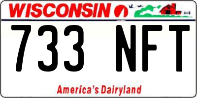 WI license plate 733NFT