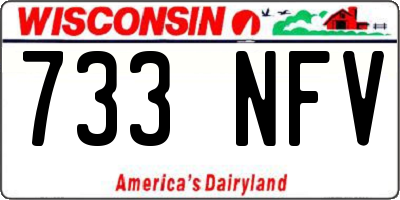 WI license plate 733NFV