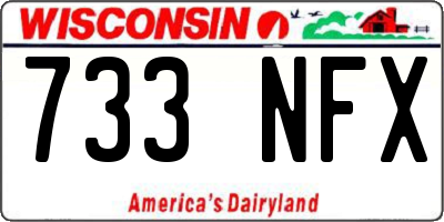 WI license plate 733NFX