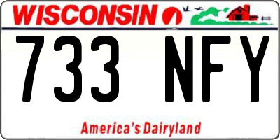 WI license plate 733NFY