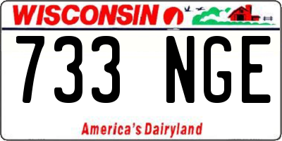 WI license plate 733NGE