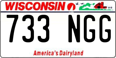 WI license plate 733NGG