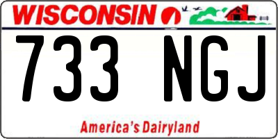 WI license plate 733NGJ