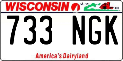 WI license plate 733NGK