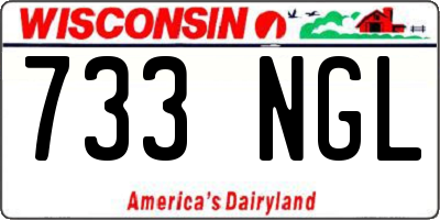 WI license plate 733NGL