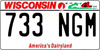 WI license plate 733NGM