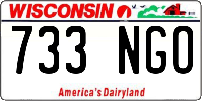 WI license plate 733NGO