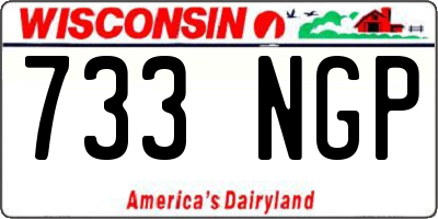 WI license plate 733NGP