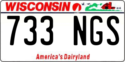 WI license plate 733NGS