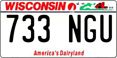 WI license plate 733NGU